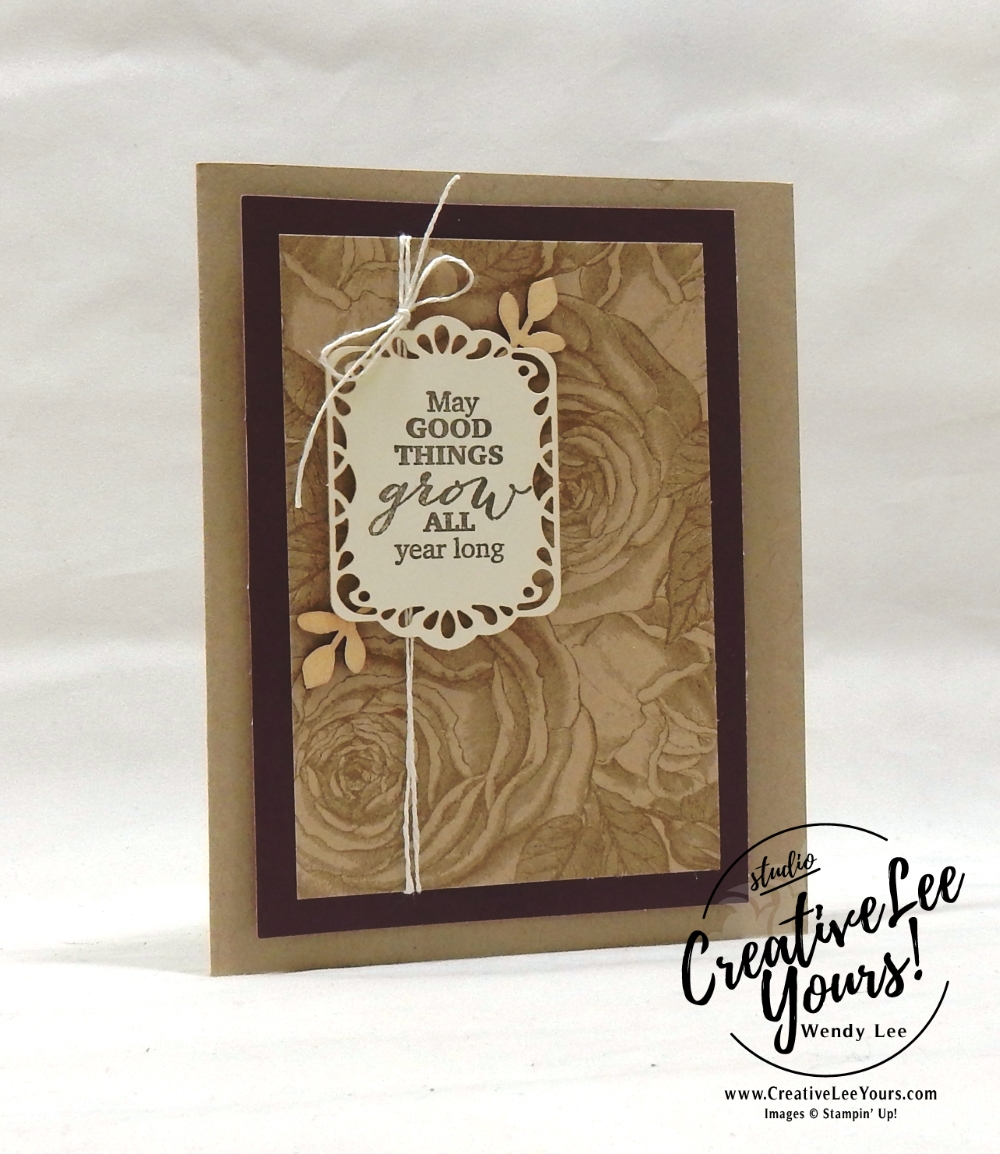 March 2018 May Good Things Grow Paper Pumpkin Kit by wendy lee, stampin up, handmade cards, rubber stamps, stamping, kit, subscription, floral, spring cards, vintage, beautiful, birthday, thank you, congrats, friend, #creativeleeyours, creatively yours, creative-lee yours, SU, SU cards,alternate