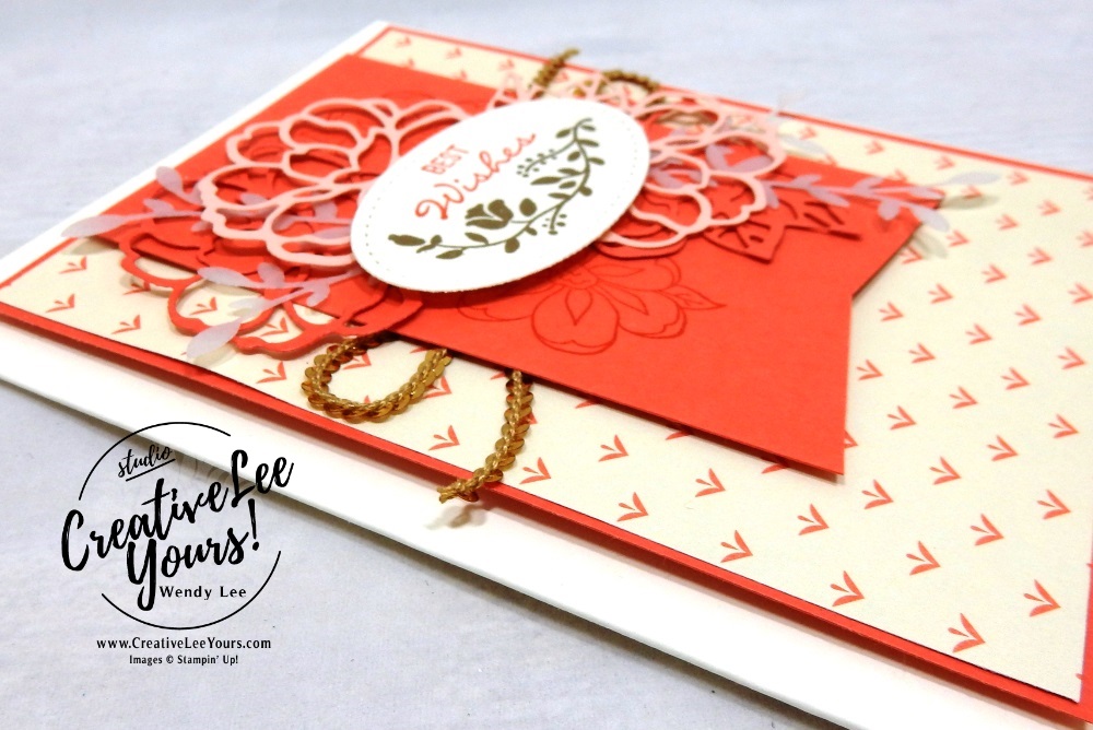 Best Wishes by Jennifer Hamlin, wendy lee, Stampin Up, stamping, handmade card, friend, thank you, birthday, best wishes, #creativeleeyours, creatively yours, creative-lee yours, diemonds team meeting, botanical bliss stamp set, SU, SU cards, rubber stamps, botanical tags framelits