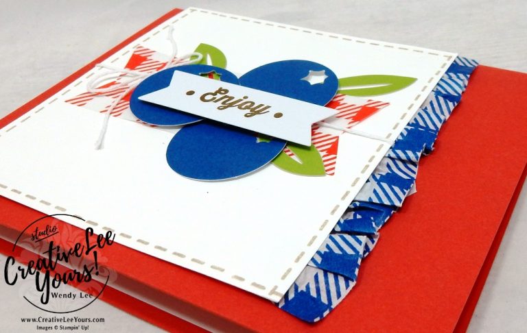 Enjoy, July 2018 picnic paradise Paper Pumpkin Kit by wendy lee, stampin up, handmade cards, rubber stamps, stamping, kit, subscription, #creativeleeyours, creatively yours, creative-lee yours, birthday, friend, thank you, congrats, alternate, SU