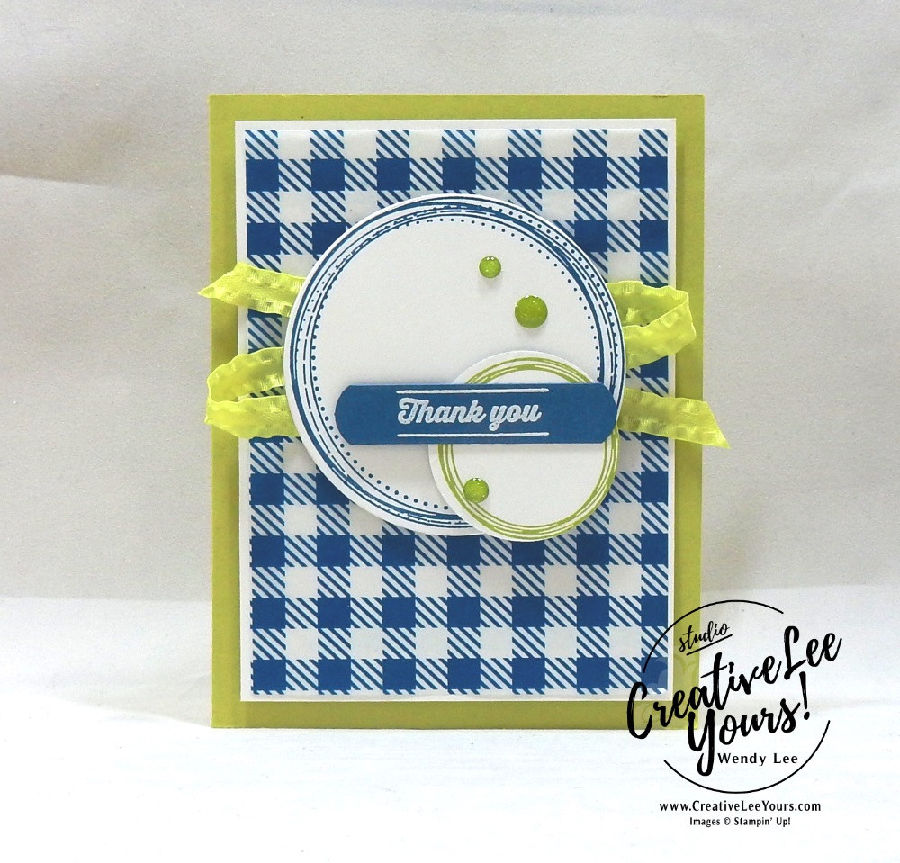 swirl frames stamp set, July 2018 picnic paradise Paper Pumpkin Kit, Thank You Swirls by wendy lee, stampin up, handmade cards, rubber stamps, stamping, kit, subscription, #creativeleeyours, creatively yours, creative-lee yours, birthday, friend, thank you, congrats, alternate, August 2018 FMN bonus card, forget me not, classes