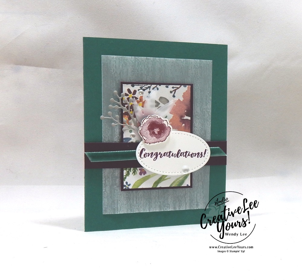 Frosted Floral Card Class by wendy lee, Stampin Up, #creativeleeyours, wendy lee, creatively yours, creative-lee yours, stamping, paper crafting, handmade, occasion cards, online class, SU, wedding, congratulations, holiday, Kylie’s International Highlights Blog Hop