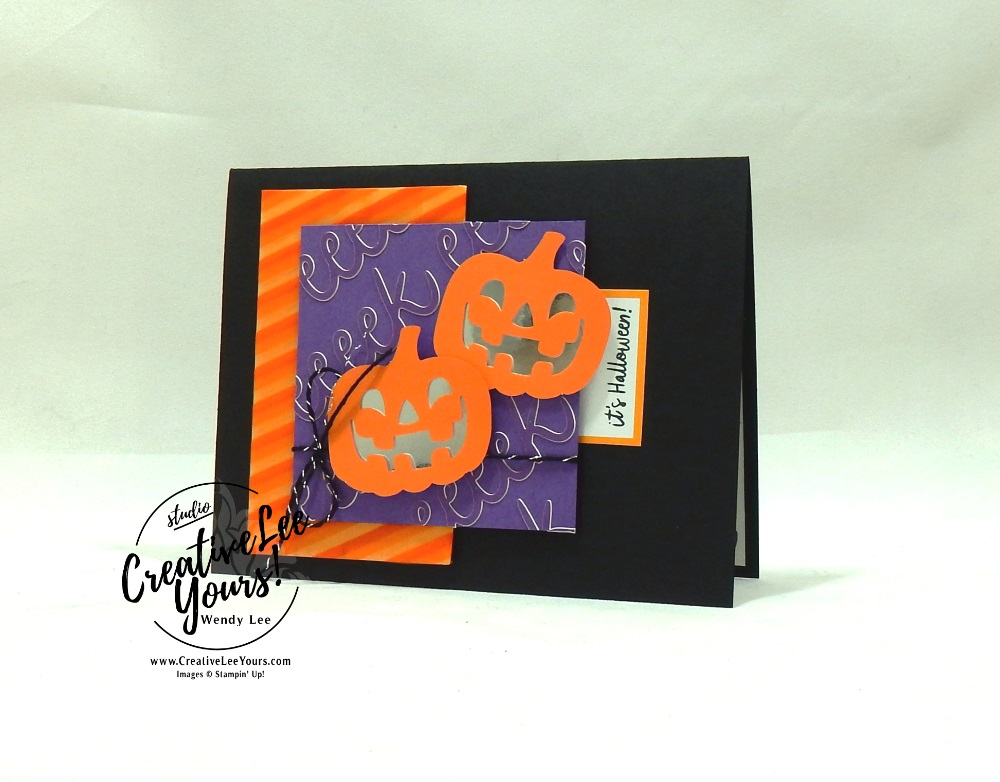 September 2018 Frights & Delights Paper Pumpkin Kit by wendy lee, stampin up, handmade cards, Halloween treats, rubber stamps, stamping, kit, subscription, #creativeleeyours, creatively yours, creative-lee yours, birthday, friend, thank you, congrats, video, bonus tutorial, alternate projects, fun kids projects, fast & easy, DIY, ghost, pumpkin, bats