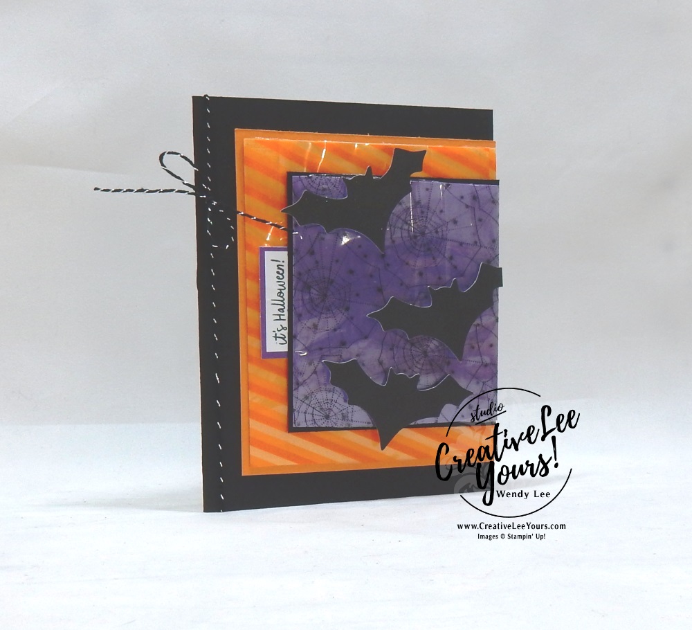 September 2018 Frights & Delights Paper Pumpkin Kit by wendy lee, stampin up, handmade cards, Halloween treats, rubber stamps, stamping, kit, subscription, #creativeleeyours, creatively yours, creative-lee yours, birthday, friend, thank you, congrats, video, bonus tutorial, alternate projects, fun kids projects, fast & easy, DIY, ghost, pumpkin, bats