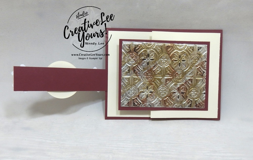 Give Thanks Tarnished Foil Fun Fold by Jennifer Hamlin, wendy lee, Stampin Up, stamping, handmade card, friend, thank you, birthday,  grateful, thankful, #creativeleeyours, creatively yours, creative-lee yours, diemonds team, labels to love stamp set, SU, SU cards, rubber stamps, demonstrator, DIY, leaves, fall, painted harvest stamp set