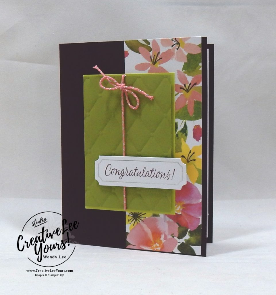 August 2018 Blissful Blooms Paper Pumpkin Kit by wendy lee, stampin up, handmade cards, floral, rubber stamps, stamping, kit, subscription, #creativeleeyours, creatively yours, creative-lee yours, birthday, friend, thank you, congrats, video, alternate projects, fast & easy, DIY, wedding