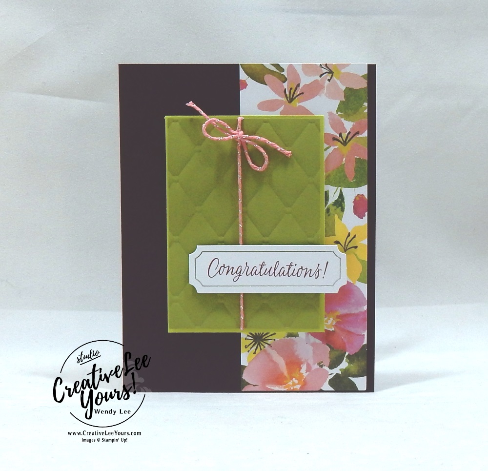 August 2018 Blissful Blooms Paper Pumpkin Kit by wendy lee, stampin up, handmade cards, floral, rubber stamps, stamping, kit, subscription, #creativeleeyours, creatively yours, creative-lee yours, birthday, friend, thank you, congrats, video, alternate projects, fast & easy, DIY, wedding