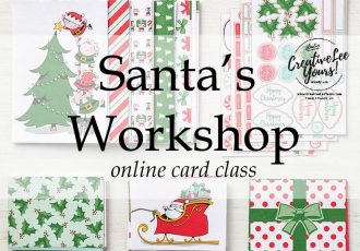 Santas workshop Card Class by wendy lee, Stampin Up, #creativeleeyours,  creatively yours, creative-lee yours, stamping, paper crafting, handmade, occasion cards, online class, SU, christmas, holiday, greeting card, gift card, gift card holder, simplify holiday, no stress, memories & more, fast and easy