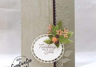 Floral Thinking of You by Wendy Lee, Tutorial, card club,stampin Up, SU, #creativeleeyours, hand made card, fun fold, love, anniversary, valentine, stamping, creatively yours, creative-lee yours, wonderful romance stamp set, wonderful floral framelits, DIY, FMN, forget me knot, January 2019, class, be mine stitched framelits
