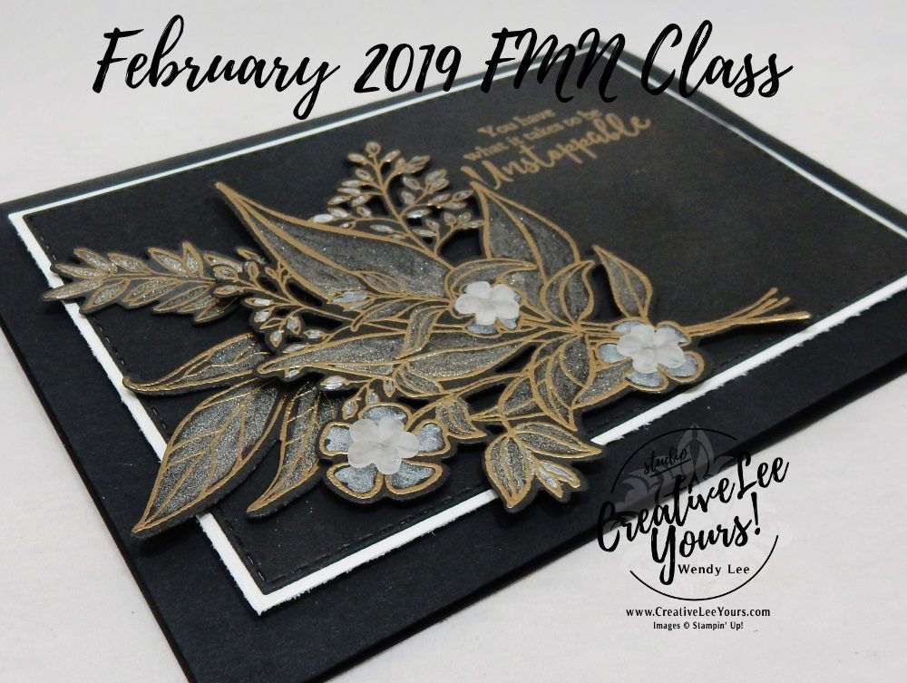 Unstoppable by Wendy Lee, Tutorial, card club, stampin Up, SU, #creativeleeyours, hand made card, fun fold, love, anniversary, valentine, stamping, creatively yours, creative-lee yours, wonderful romance stamp set, wonderful floral framelits, DIY, FMN, forget me knot, February 2019, class, kylie bertucci, international highlights, blog, hop, masking, coloring with shimmer paint, encouragement