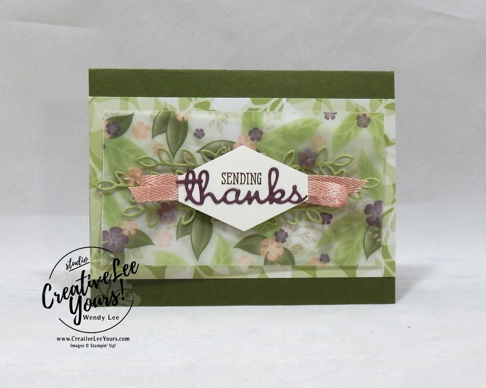 Stampers Showcase blog hop, sending thanks by wendy lee, Stampin Up, stamping, handmade card, friend, thank you, #creativeleeyours, creatively yours, creative-lee yours, SU, SU cards, rubber stamps, demonstrator, business, DIY,  blog hop, printable tutorial, casing catalog, well said stamp set, well written framelit