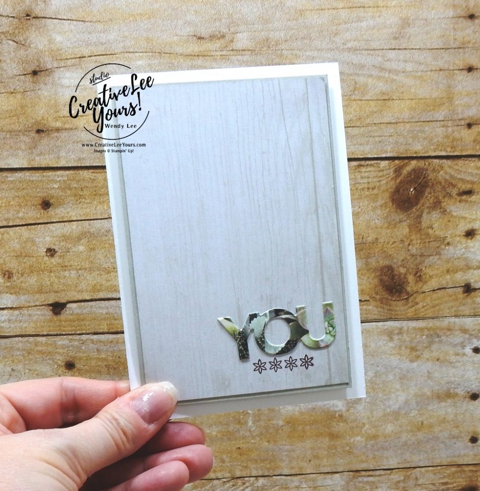 February 2019 Grown With Kindness Paper Pumpkin Kit by wendy lee, stampin up, handmade cards, rubber stamps, stamping, kit, subscription, #creativeleeyours, creatively yours, creative-lee yours, succulents, video, bonus tutorial, fast & easy, DIY, #simplestamping, celebrate you