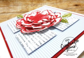 Sentimental Rose Easel, April 2019 Sentimental Rose Paper Pumpkin Kit, wendy lee, stampin up, SU, handmade cards, rubber stamps, stamping, kit, subscription, #creativeleeyours, creatively yours, creative-lee yours, mother's day, congratulations, thank you, birthday, wishes, video, bonus tutorial, fast & easy, DIY, #simplestamping, roses, distinktive, mom, paper crafting