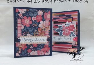 Everything Is Rosy, Product Medley, Kit, wendy lee, stampin up, SU, coordinating products, #patternpaper, handmade cards, rubber stamps, stamping, limited release, exclusive, #creativeleeyours, creatively yours, creative-lee yours, birthday, congratulations, thank you, friend, video,  fast & easy, DIY, #simplestamping, flowers, foil, rose gold