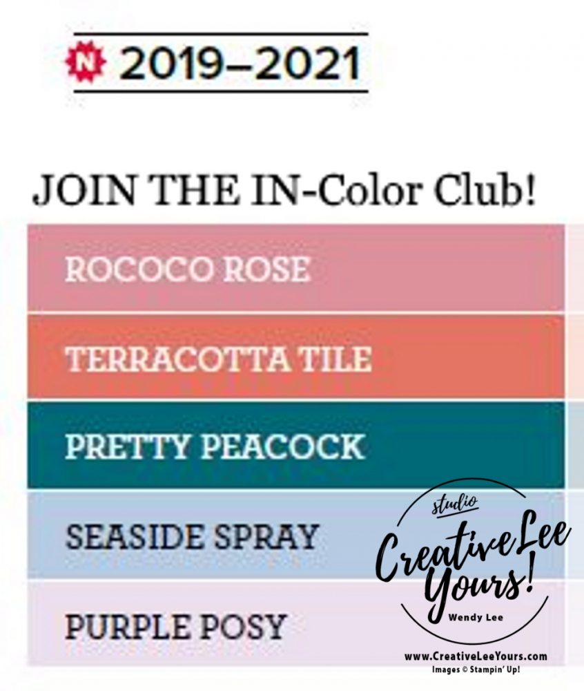 2019 2020 annual catalog, 2019-2021 In Colors, club, Wendy Lee, stampin up, papercrafting, #creativeleeyours, creativelyyours, creative-lee yours, SU, #loveitchopit, pattern paper, accessories, one sheet wonder, stampin up, DSP, ink, new colors