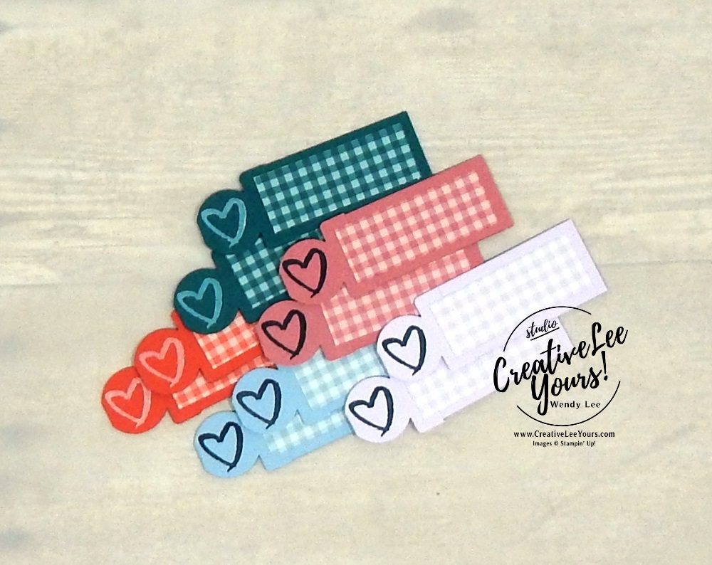 In-Color Bookmark/Catalog Tabs by wendy lee, Stampin Up, #creativeleeyours, creatively yours, creative-lee yours, stamping, paper crafting, handmade, all occasion,  a good man stamp set, DSP, patternpaper, catalog kick off, in-colors, tutorial, tab punch