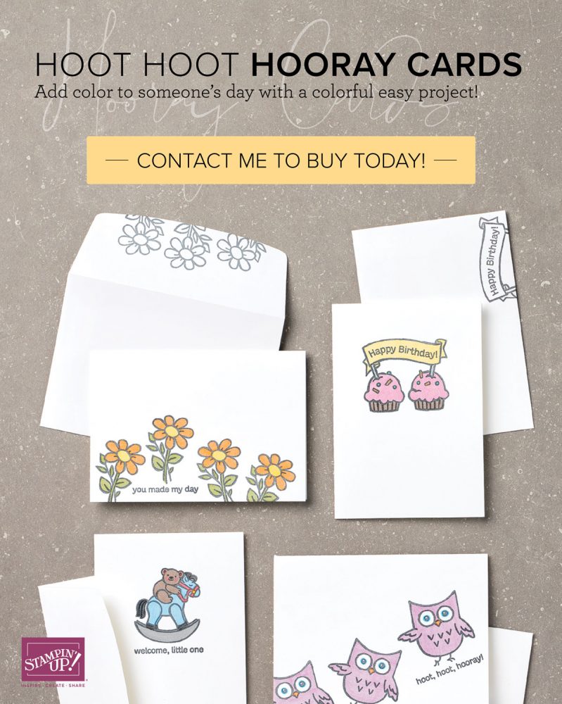 Hoot Hoot Hooray Cards with Wendy Lee, stampin Up, SU, #creativeleeyours, hand made card,  friend, birthday, hello, thanks, flowers, celebration, creatively yours, creative-lee yours, DIY, kit, special, thankful, project kit, video, product tips & techniques, rubber stamps, stamping, kit, #simplestamping, graduation, anniversary, smile, thank you, amazing, fast & easy, new baby, friendship, support, watercolor pencils, note cards