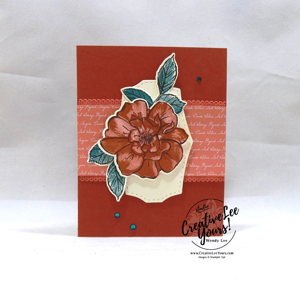 True Friendship by wendy lee, 2019 2020 annual catalog, 2019-2021 In Colors, club, Wendy Lee, stampin up, papercrafting, #creativeleeyours, creativelyyours, creative-lee yours, SU, pattern paper, accessories, 2 step stampng, 3 step stamping, rose, fall, flowers, stampin up, DSP, ink, new colors, tutorial