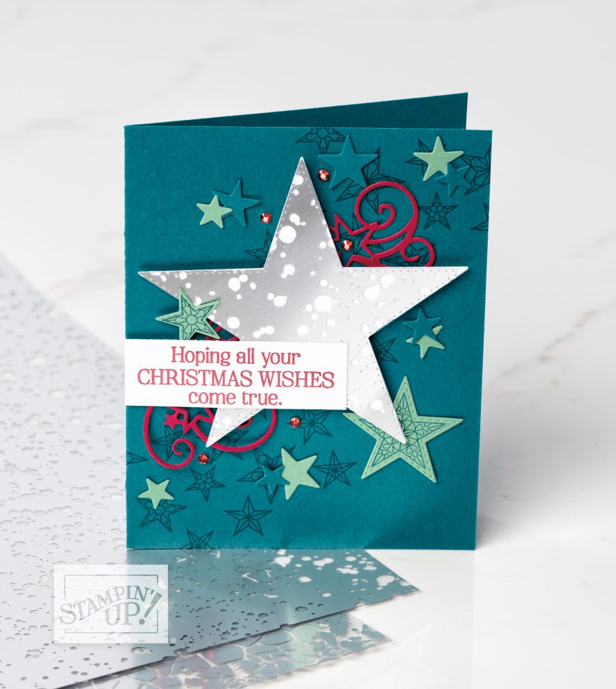 Stitched Star Mercury Glass with Wendy Lee, video, stampin Up, SU, #creativeleeyours, hand made card, technique, stars, friend, birthday, hello, thanks, celebration, stamping, creatively yours, creative-lee yours, so many stars stamp set, stitched stars dies, masculine, DIY, class, stitched stars