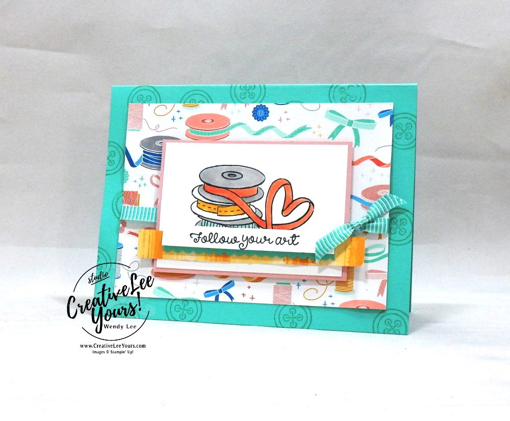 Follow Your Art, OnStage, Diemonds team, wendy lee, stampin up, stamping, SU,#creativeleeyours, creatively yours, creative-lee yours, SU events, new catalog, new stamping products, business opportunity, DIY, fellowship, centrestage, It Starts With Art stamp set, pattern paper, rubber stamps, hand made, stamping, create, thank you, friend, encouragement, art, crafty, ribbon