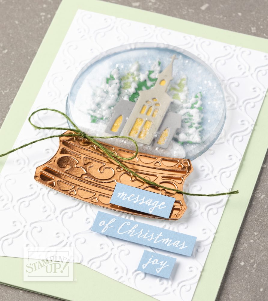 Still Scenes Bundle with Wendy Lee, Video, Tutorial, shaker card, stampin Up, SU, #creativeleeyours, hand made card, technique,still scenes stamp set, die-cut, snow globe scenes dies, holiday, Christmas, friend, celebration, stamping, creatively yours, creative-lee yours, DIY, deer, bears, trees, cottage