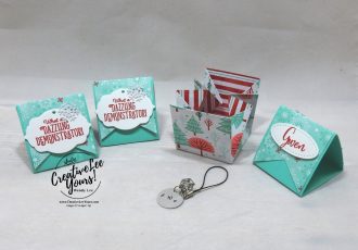 OnStage Diemonds team gifts by wendy lee, stampin up, stamping, handmade, SU, #creativeleeyours, creatively yours, creative-lee yours, SU cards, treat holder ,SU events, business opportunity, #makemoneyathome, scissor charms, tutorial, triangle treat box, Make a difference stamp set, stamping your way to the top stamp set