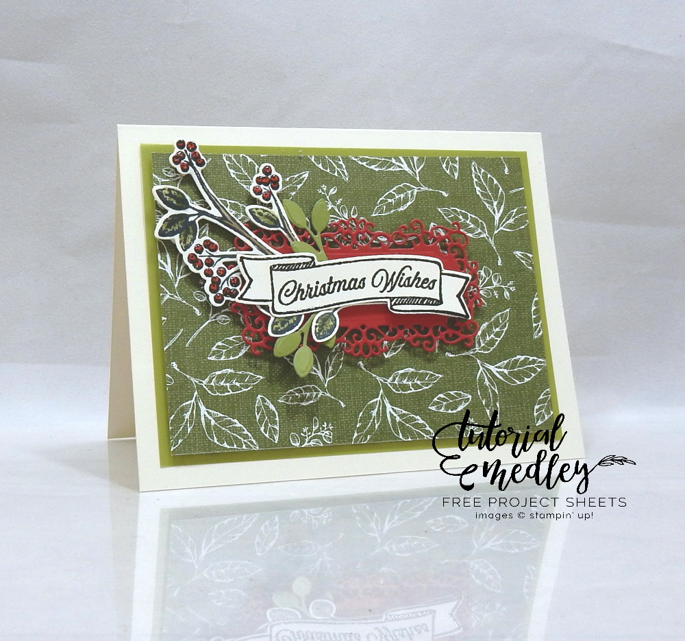 Toile Christmas by Wendy Lee, stampin Up, SU, #creativeleeyours, hand made card, holly, Christmas, friend, stamping, creatively yours, creative-lee yours, toile christmas stamp set, DIY, tutorial medley, ornate frames, christmas cardinal, coloring with blends, patternpaper