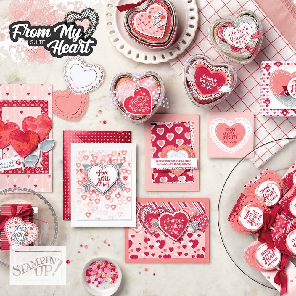 From my heart suite with Wendy Lee, video, valentine, hearts, stampin Up, SU, #creativeleeyours, hand made card, heartwarming, friend, birthday, hello, thanks, celebration, encouragement, lucky, love, stamping, creatively yours, creative-lee yours, DIY, crafting, papercrafts, gift packaging, treat holder