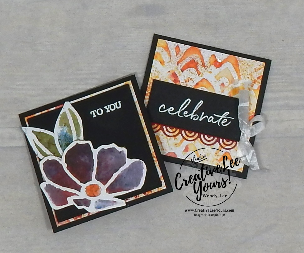 Birthday Notecards by wendy lee, Stamping Around the World Tutorial Bundle, January 2020,blog hop, class, cards, exclusive, #creativeleeyours, creativelee-yours, creatively yours, pattern paper, rubber stamps, Stampin Up, SU, hand made cards, technique, fun fold, DIY, paper crafts, celebrate, birthday, sea a silhouette