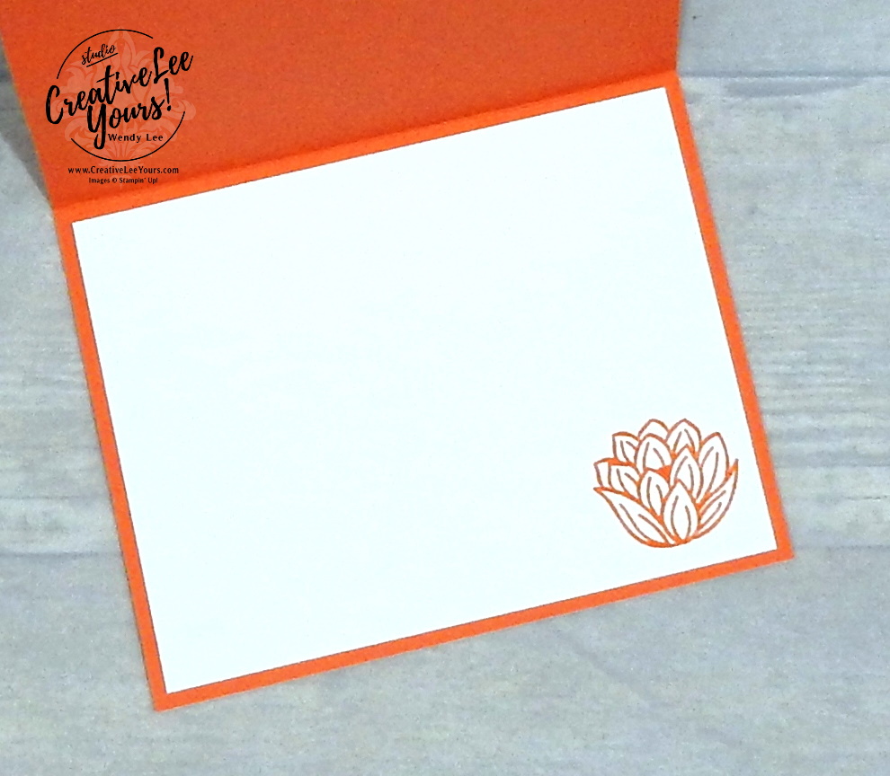 Lily thanks by Wendy Lee, stampin Up, SU, #creativeleeyours, handmade card, lovely lily pad stamp set, heres a card stamp set, friend, celebration, stamping, thank you, creatively yours, creative-lee yours, DIY, birthday, emboss, flowers, lily pad, SAB, paper crafts, Sale-a-bration, lily pad dies, tutorial, share