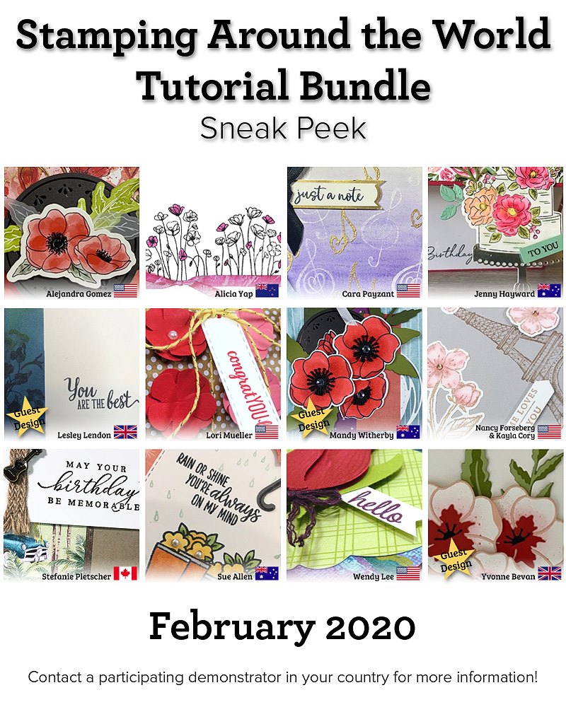 Stamping Around the World Tutorial Bundle, February 2020,blog hop, wendy lee, class, cards, exclusive, #creativeleeyours, creativelee-yours, creatively yours, pattern paper, rubber stamps, Stampin Up, hand made cards, technique, fun fold, DIY, paper crafts