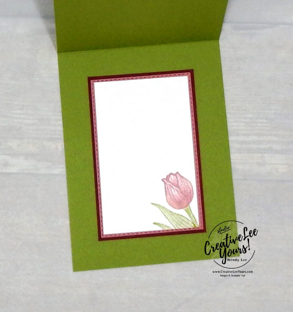 get well soon by Wendy Lee, stampin Up, SU, #creativeleeyours, handmade card, Timeless Tulips stamp set, friend, celebration, stamping, creatively yours, creative-lee yours, DIY, birthday, get well, papercrafts, pattern paper, #makeacardsendacard ,#makeacardchangealife , technique, sponging, stamping around the world, blog hop