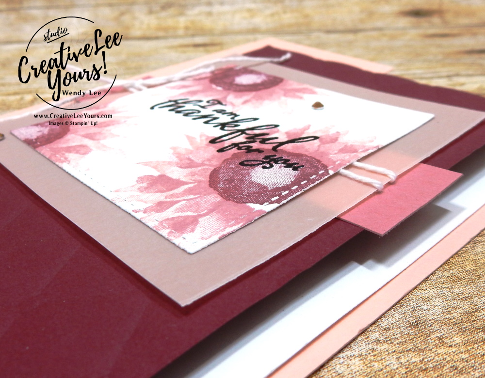 Thankful For You by Wendy Lee, Tutorial, stampin Up, SU, #creativeleeyours, handmade card, friend, celebration, thank you, thinking of you, stamping, creatively yours, creative-lee yours, DIY, birthday, embossing, papercrafts, tufted, international highlights, kylie bertucci, blog hop, fun fold, #makeacardsendacard ,#makeacardchangealife, z-fold, painted harvest stamp set, retiring products, retiring stamps