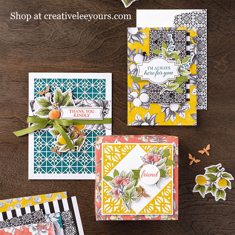 Botanical Prints Product Medley, Wendy Lee, stampin up, handmade cards, rubber stamps, stamping, #creativeleeyours, creatively yours, creative-lee yours, friend, celebration, smile, thank you, birthday, congrats, amazing, love, video, DIY, 3D, bee, tiles, fruit, #su , #stampinupdemonstrator, #papercrafts , #papercraft , #papercrafting , #makeacardsendacard ,#makeacardchangealife , Botanical Prints Stamp Set, Botanical Prints Dies