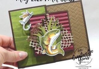 Best Catch Fun Fold by wendy lee, stampin up, stamping, SU, #creativeleeyours, creatively yours, creative-lee yours, handmade card, friend, celebration, congratulations, thank you, dad, hello, stamping, DIY, paper crafts, embossing, tutorial, FMN, forget me not, card club, class, best catch stamp set, #makeacardsendacard ,#makeacardchangealife, fun fold, masculine, fish, coastal weave