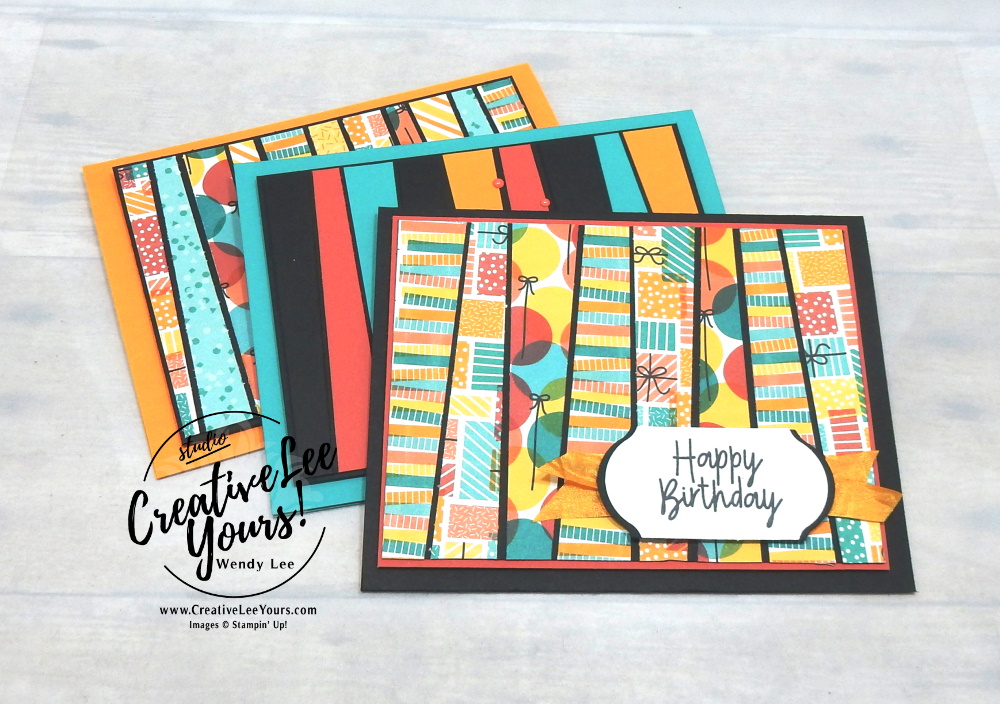 Scrappy Strip Birthday Bonanza by wendy lee, Stampin Up, #creativeleeyours, creatively yours, stamping, paper crafting, handmade, SU, SUO, creative-lee yours, DIY, fellowship, paper crafts, video, friend, birthday, tucan, koala, lion, animals, celebration, bonanza buddies stamp set, live paper crafting, ,#onlinecardclasses,#makeacardsendacard ,#makeacardchangealife, #tutorial, retiring stamps, masculine, facebook live, #scrappystriptechnique, #simplestamping