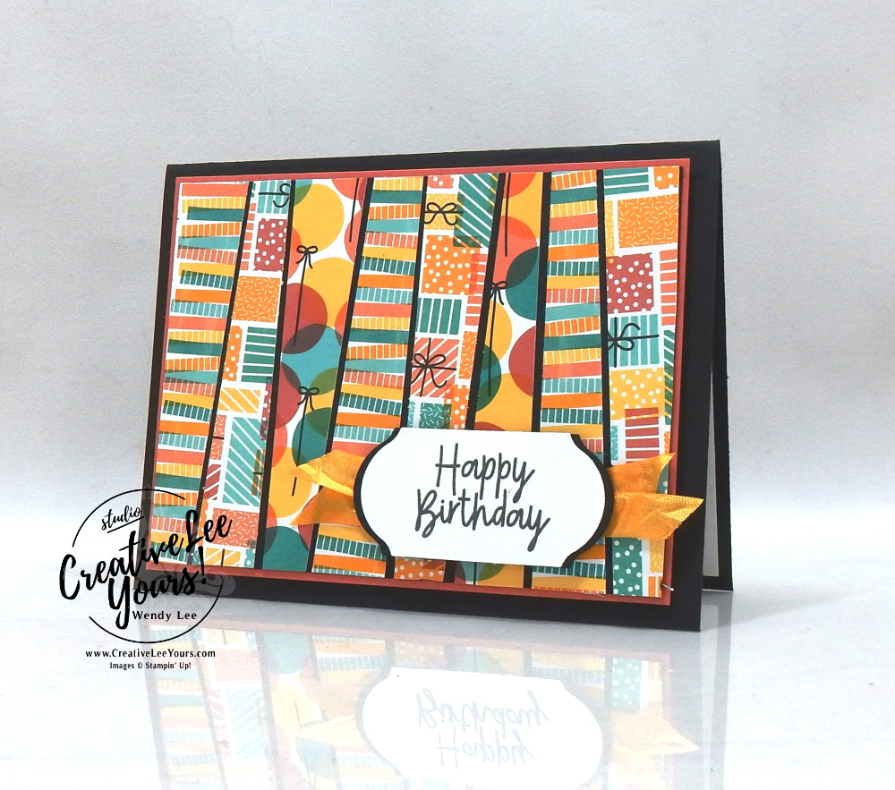 Scrappy Strip Birthday Bonanza by wendy lee, Stampin Up, #creativeleeyours, creatively yours, stamping, paper crafting, handmade, SU, SUO, creative-lee yours, DIY, fellowship, paper crafts, video, friend, birthday, tucan, koala, lion, animals, celebration, bonanza buddies stamp set, live paper crafting, ,#onlinecardclasses,#makeacardsendacard ,#makeacardchangealife, #tutorial, retiring stamps, masculine, facebook live, #scrappystriptechnique, #simplestamping