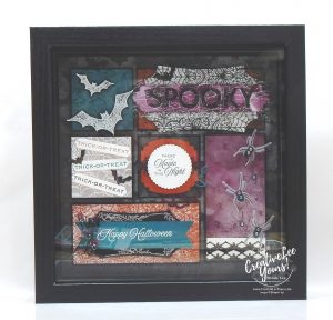Magic in this night home decor by wendy lee, stampin up, stamping, SU, #creativeleeyours, creatively yours, creative-lee yours, ,#tutorial ,#tutorials ,#rubberstamps #stamping, friend, celebration, framed art, sampler, holiday, fall, winter, thank you, hello, birthday, Halloween, stamping, DIY, paper crafts, #papercrafting , #papercraftingsupplies, #papercraftingisfun , hallows night magic stamp set, 3D, framed art