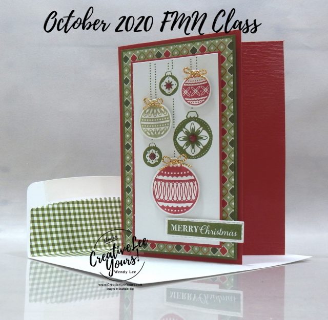 Ornamental Christmas Fun Fold by wendy lee, stampin up, stamping, SU, #creativeleeyours, creatively yours, creative-lee yours, #cardmaking, #handmadecard, #rubberstamps #stamping, friend, celebration, congratulations, thank you, hello, grateful, thinking of you, birthday, Christmas, ornaments, stamping, DIY, paper crafts, #papercrafting , #papercraftingsupplies, #papercraftingisfun , FMN, forget me not, card club, class, Christmas gleaming stamp set, #makeacardsendacard ,#makeacardchangealife, ,#tutorial ,#tutorials, ornamental envelopes stamp set