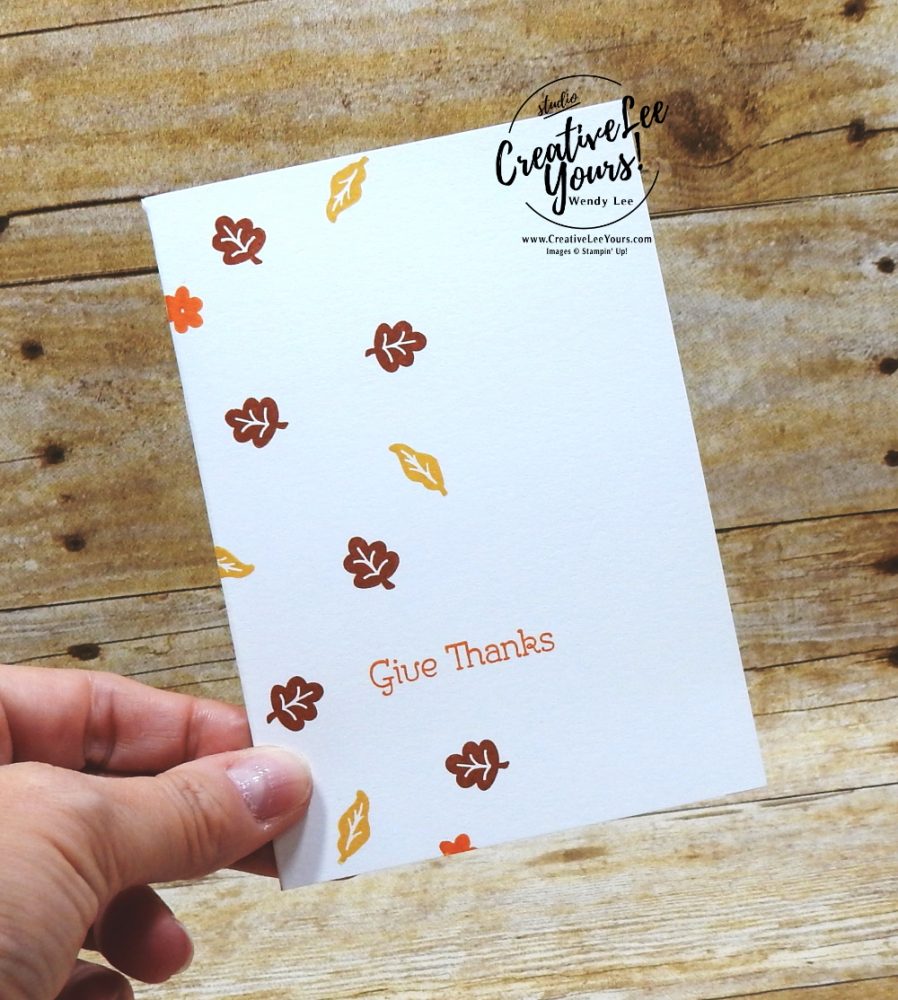 Give Thanks Note Card by Wendy Lee, September 2020 Paper Pumpkin Kit, Hello Pumpkin, stampin up, handmade cards, rubber stamps, stamping, kit, subscription, #creativeleeyours, creatively yours, creative-lee yours, celebration, thank you, birthday, pumpkin, witch hat, cats, flowers, congrats, fall, autumn, leaves, alternate, bonus tutorial, fast & easy, DIY, card kit, subscription, craft kit, #papercrafts , #papercraft , #papercrafting , #papercraftingsupplies, #papercraftingisfun, #makeacardsendacard ,#makeacardchangealife , #paperpumpkin ,#paperpumpkinalternates , #paperpumpkinalternative ,#paperpumpkinalternatives, #papercraftingkit,
