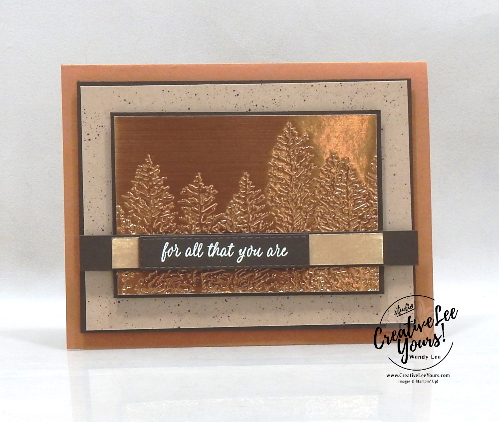 Metallic Forest by Wendy Lee, Best Year Stamp Set, stampin Up, SU, #creativeleeyours, handmade card, friend, celebration, thank you, stamping, creatively yours, creative-lee yours, DIY, birthday, papercrafts, #makeacardsendacard ,#makeacardchangealife , rubberstamps, #stampinupdemonstrator , #cardmaking, #papercrafts , #papercraft , #papercrafting , #papercraftingsupplies, #papercraftingisfun, evergreen, forest, kylie bertucci, international highlights, blog hop, masculine