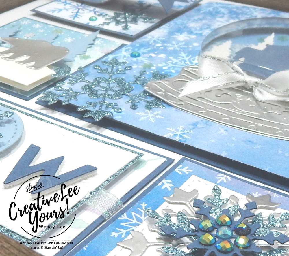 Frosted Winter home decor by wendy lee, stampin up, stamping, SU, #creativeleeyours, creatively yours, creative-lee yours, ,#tutorial ,#tutorials ,#rubberstamps #stamping, friend, celebration, framed art, sampler, holiday, snowflakes, snow globe, winter, thank you, hello, birthday, snow, stamping, DIY, paper crafts, #papercrafting , #papercraftingsupplies, #papercraftingisfun , snowflake wishes stamp set, 3D, framed art