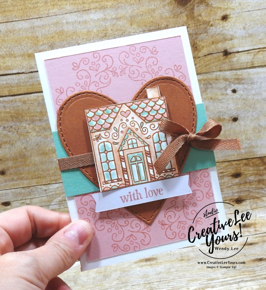 With Love by Wendy Lee, November 2020 Paper Pumpkin Kit, Jolly Gingerbread, stampin up, handmade cards, gift card holder, candy embellishments, peppermint, rubber stamps, stamping, kit, subscription, Valentine, #creativeleeyours, creatively yours, creative-lee yours, celebration, smile, thank you, birthday, congrats, gingerbread, house, love, bonus tutorial, fast & easy, DIY, #simplestamping, card kit, subscription, craft kit, #paperpumpkinalternates , #paperpumpkinalternative ,#paperpumpkinalternatives, #papercraftingkit