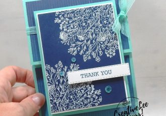 Thank You Vertical Gate Fold by wendy lee, stampin up, stamping, SU, #creativeleeyours, creatively yours, creative-lee yours, #cardmaking, #handmadecard, #rubberstamps, #stamping, friend, celebration, congratulations, thank you, hello, birthday, stamping, DIY, paper crafts, #papercrafting , #papercraftingsupplies, #papercraftingisfun, hand-drawn blooms stamp set, embossing, artistry blooms, #papercraftingideas, #makeacardsendacard ,#makeacardchangealife, gate fold, fun fold,ombre, stitched rectangles