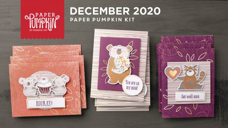 Wendy Lee, December 2020 Paper Pumpkin Kit, Beary Comforting, stampin up, handmade cards, rubber stamps, stamping, kit, subscription, #creativeleeyours, creatively yours, creative-lee yours, celebration, smile, thank you, birthday, get well, thinking of you,, congrats, koala, bear, racoon, bonus tutorial, fast & easy, DIY, #simplestamping, card kit, subscription, craft kit, #paperpumpkinalternates , #paperpumpkinalternative ,#paperpumpkinalternatives, #papercraftingkit