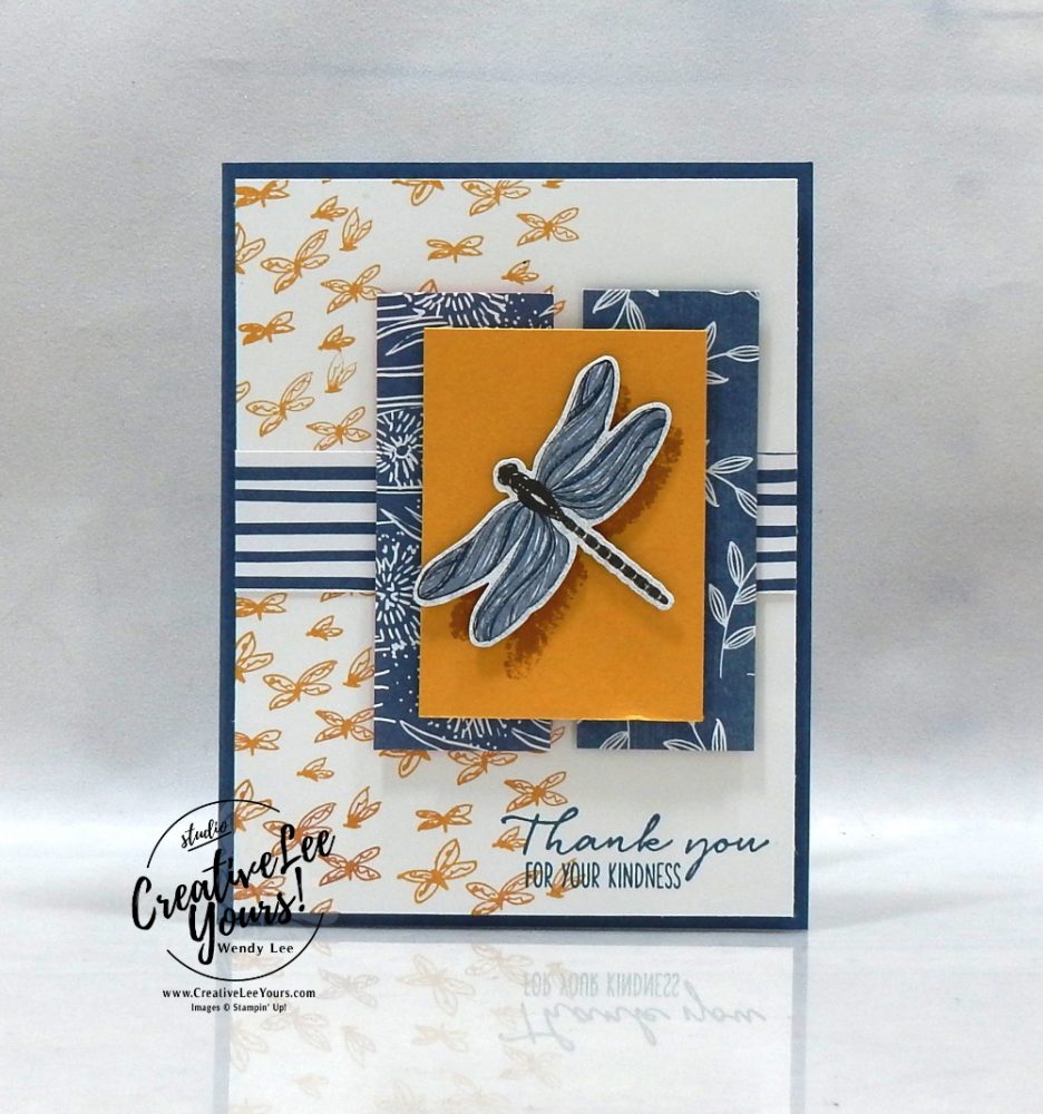 Thank You Dragonflies by Wendy Lee, Dragonfly Garden stamp set, #simplestamping, stampin up, stamping, SU, #creativeleeyours, creatively yours, creative-lee yours, #cardmaking #handmadecard #rubberstamps #stamping, friend, celebration, congratulations, thank you, hello, birthday, warm wishes, stamping, DIY, paper crafts, #papercrafting , #papercraftingsupplies, #papercraftingisfun , #makeacardsendacard ,#makeacardchangealife, #diemondsteam, #businessopportunity,#onstage, dragonfly, ladybug, dandy garden