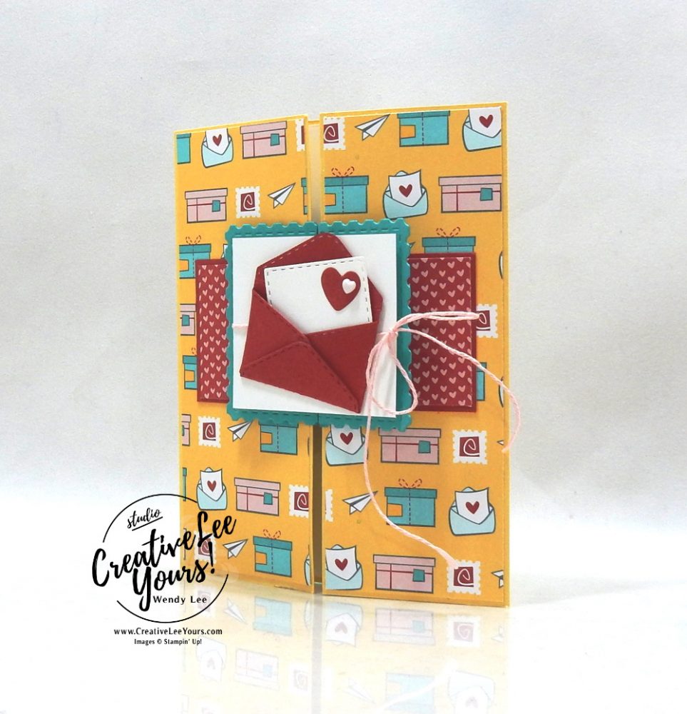 Slider Gate Fold by Wendy Lee, stampin Up, SU, #creativeleeyours, handmade card, friend, celebration , thinking of you, thank you, birthday, love, stamping, creatively yours, creative-lee yours, DIY, papercrafts, rubberstamps, #stampinupdemonstrator , #papercrafts , #papercraft , #papercrafting , #papercraftingsupplies, #papercraftingisfun, Facebook live, video , Snailed it stamp set, #tutorial ,#tutorials, #livepapercrafting, #patternpaper, #birthdaycard, #happymail, #snailedit, #funfold, #slidergatefold, #card, ,#funfoldcards ,#funfoldcard