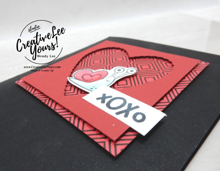 xoxo by Wendy Lee, January 2021 Paper Pumpkin Kit, stampin up, handmade cards, rubber stamps, stamping, kit, subscription, #creativeleeyours, creatively yours, creative-lee yours, celebration, smile, thank you, birthday, sorry, thinking of you, love, congrats, lucky, feel better, sympathy, get well, grateful, comfort, encouragement, hearts, valentine, anniversary, wedding, bonus tutorial, fast & easy, DIY, #simplestamping, card kit, subscription, craft kit, snail, #paperpumpkinalternates , #paperpumpkinalternative ,#paperpumpkinalternatives, #papercraftingkit