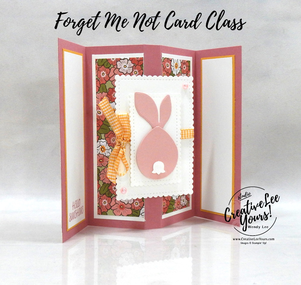 Standing Gate Fold by Wendy Lee, #creativeleeyours , #stampinup , #su , #stampinupdemonstrator , #cardmaking, #handmadecard, #rubberstamps, #stamping, #DIY, #papercrafts , #papercraft , #papercrafting , #papercraftingsupplies, #papercraftingisfun, #papercraftingideas, #makeacardsendacard ,#makeacardchangealife , Stampers Showcase Blog Hop, #cardclass ,#cardclub ,#cardclasses ,#onlinecardclasses ,#funfoldcards ,#funfoldcard ,#tutorial ,#tutorials ,#technique ,#techniques ,#fmn ,#forgetmenot, spring, Easter, Ornate Garden,#undermyumbrella, #tulipbuilderpunch, #balloonbouquetpunch, #detailedbandsdies, #stitchedsosweetlydies