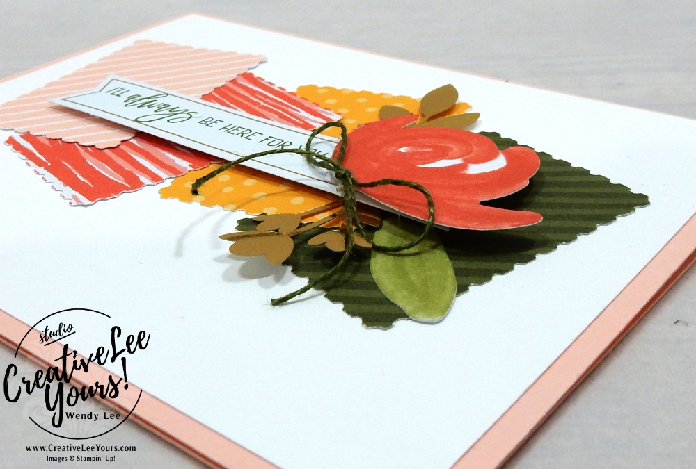 I'll Always Be Here For You by Wendy Lee, February 2021 Paper Pumpkin Kit, BOUQUET OF HOPE, stampin up, handmade cards, rubber stamps, stamping, kit, subscription, #creativeleeyours, creatively yours, creative-lee yours, celebration, smile, thank you, hope, sorry, bouquet, birthday, sorry, thinking of you, love, congrats, lucky, feel better, sympathy, get well, grateful, comfort, encouragement, love, anniversary, wedding, bonus tutorial, fast & easy, DIY, #simplestamping, card kit, subscription, craft kit,