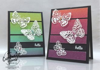 Glimmery Inside Corner Fun Fold by Wendy Lee, stampin Up, SU, #creativeleeyours, handmade card, friend, celebration , birthday, stamping, friend, butterflies, creatively yours, creative-lee yours, DIY, papercrafts, rubberstamps, #stampinupdemonstrator , #papercrafts , #papercraft , #papercrafting , #papercraftingsupplies, #papercraftingisfun, video , Timeless Tulips stamp set, #tutorial ,#tutorials, thank you, #live, facebook live, Brilliant Wings dies, fun fold, corner pop up